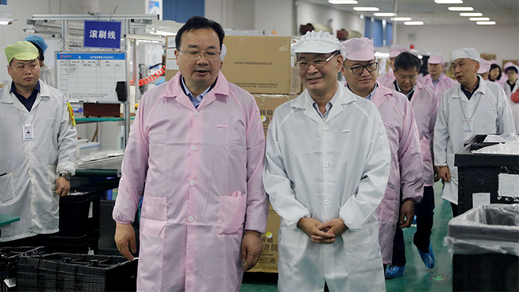 中央部委領導考察炬神電子 ：加強郴臺經濟交流 加快“海峽兩岸產業合作區”申創工作